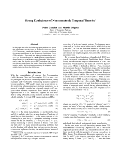 Strong Equivalence of Non-monotonic Temporal Theories