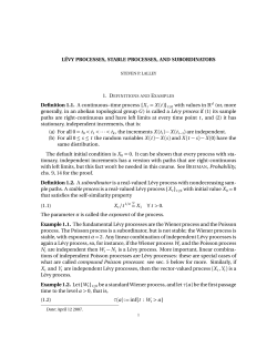 L&Eacute;VY PROCESSES, STABLE PROCESSES, AND