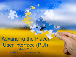 What is the Player User Interface?