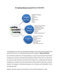 LSL Inspiring Education Council Structure 2014-2015