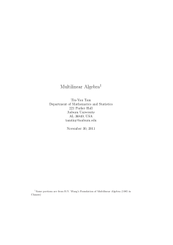 Multilinear Algebra1