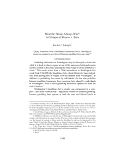 Must the House Always Win?: A Critique of Rousso v. State