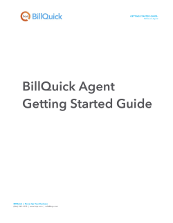 BillQuick Agent Getting Started Guide 2017