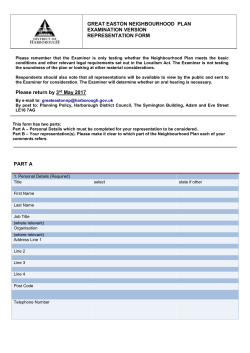 Great Easton electronic response form (DOC, 128KB)