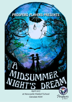 PROSPERO PLAYERS PRESENTS