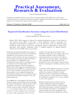 Expected Classification Accuracy using the Latent Distribution