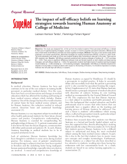 The impact of self-efficacy beliefs on learning strategies
