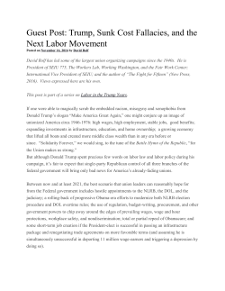 Guest Post: Trump, Sunk Cost Fallacies, and the Next Labor