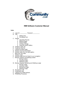 INM Software Mini Manual