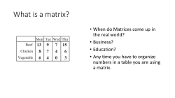 Matrices - Davis School District