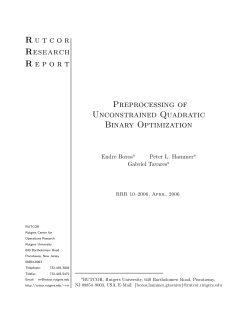 Preprocessing of Unconstrained Quadratic Binary