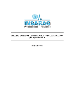 insarag external classification / reclassification (iec/r)