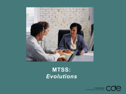 MTSS: Evolutions - Colorado Department of Education