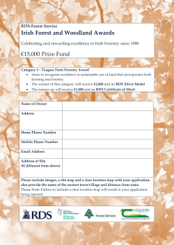 Teagasc Farm Forestry Award