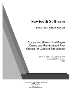 Comparing the Use of Hierarchical Bayes Draws and Randomized