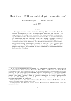 Market based CEO pay and stock price informativeness