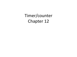 Timers and Counters