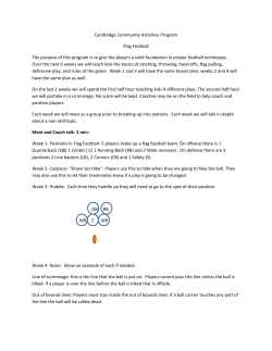 Cambridge Community Activities Program Flag Football The