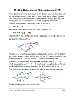 07 - Non-Deterministic Finite Automata (NFA)