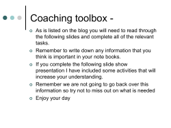 6. Coaching Roles