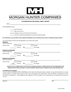 Direct Deposit Form - Morgan Hunter &ndash; Education