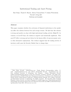 Institutional Trading and Asset Pricing