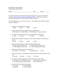 JMS PHYSICAL EDUCATION BASKETBALL WORK SHEET
