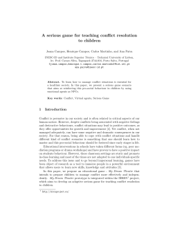 A serious game for teaching conflict resolution to children