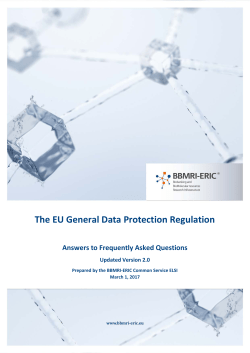 The EU General Data Protection Regulation - BBMRI-NL