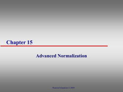 Chapter 15 Advanced Normalization