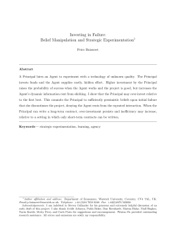 Investing in Failure: Belief Manipulation and