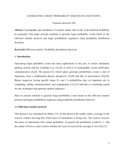 GENERATING TARGET PROBABILITY SEQUENCES AND