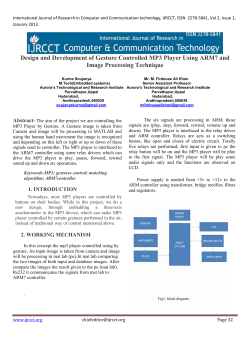 Design and Development of Gesture Controlled MP3 Player Using