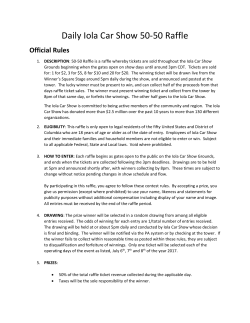 Daily Iola Car Show 50-50 Raffle