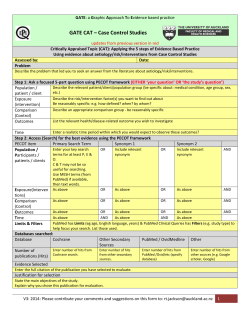 GATE CAT &ndash; Case Control Studies