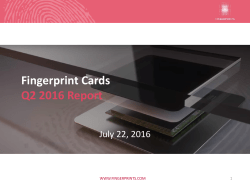 Fingerprint Cards Q2 2016 Report
