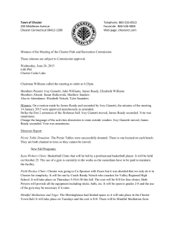 Minutes - Town of Chester, CT