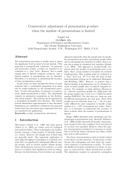 Conservative adjustment of permutation p