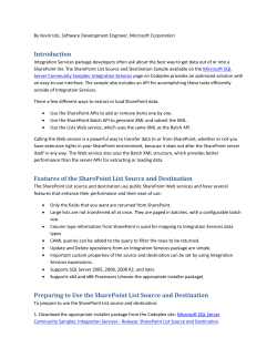 Extracting and Loading SharePoint Data in SQL Server
