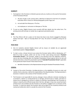 automated system (&ldquo;Drawn Entrant&rdquo;).