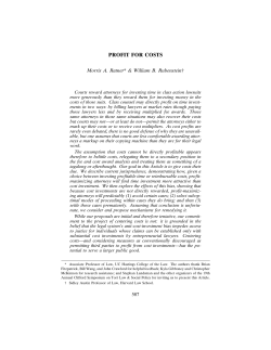 profit for costs - William B. Rubenstein