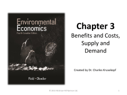 Chapter 1 What is Environmental Economics?