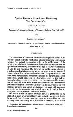 Optimal Economic Growth And Uncertainty: The Discounted Case