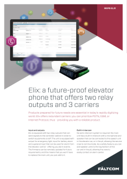 Elix: a future-proof elevator phone that offers two relay outputs and 3