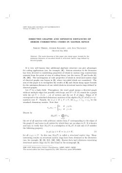 Directed graphs and minimum distances of error