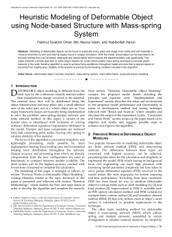 Heuristic Modeling of Deformable Object using Node