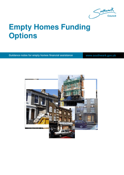 Empty Homes Funding Options