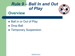 Rule 9 &ndash; Ball In and Out of Play