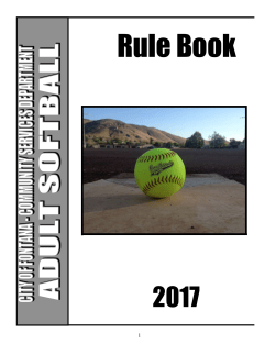 City of Fontana Adult Softball Rule Book