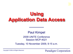 Using Application Data Access